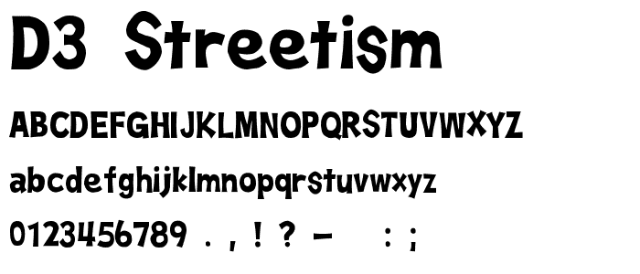 D3 Streetism font